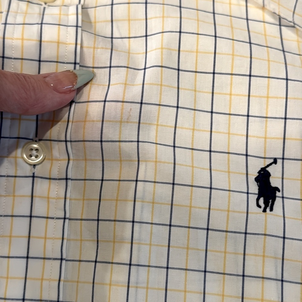 RALPH LAUREN men’s plaid shirt, size 17, 34/35 - Picture 7 of 11